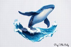 Whales Clipart design PNG Product Image 1