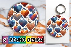 Timeless Sublimation Circle PNG, Heart Product Image 1