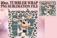 Cheerful Mornings 20oz tumbler wrap, Cute Cow Product Image 1