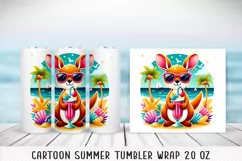 Summer cartoon Tumbler Wrap|PNG, 20 oz. Product Image 4