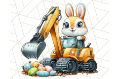 Easter Bunny Construction Clipart, Spring Png Product Image 2
