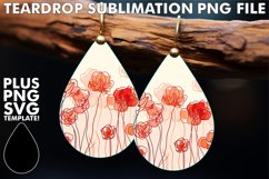Flowered Teardrop Sublimation Product Image 1
