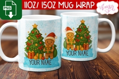 Custom Christmas mug wrap PNG, Gingerbread man mug PNG Product Image 3