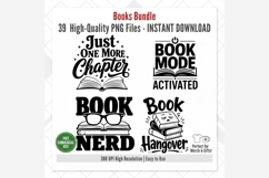 Books Bundle PNG | 39 Reading Quote Designs | Book Lover Product Image 9