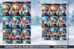 Christmas Garden Flag Sublimation| Christmas Garden Flag PNG Product Image 1