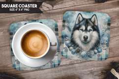 Cute Dogs Square Coaster PNG Bundle, Pet Coaster Design Product Image 16