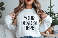 Ash Gildan 18500 Sweatshirt Mockup, Unisex mockups Product Image 1