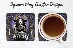 Feelin' Witchy Mug coaster | Coaster | Sublimation Design Product Image 1