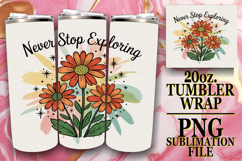ENCHANTING GIFT 20oz TUMBLER WRAP, Flowers Quote Product Image 1