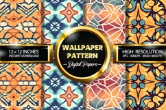 Wallpaper Pattern Digital Papers - 04 Variations Product Image 1