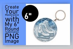 Creative Circle PNG Keychain Design , 3D Xmas Product Image 1