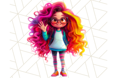 Teen Girl Clipart PNG, Fun Character Illustration Product Image 4
