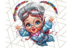 Wild Grandma Clipart PNGs, Funny Quirky Old Ladies Product Image 4