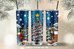 Retro Christmas Tumbler Wrap Sublimation Designs Product Image 4
