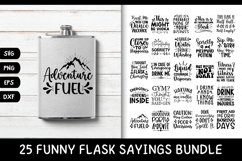 25 Flask Quotes SVG Bundle | Funny Alcohol Drinking Sayings Product Image 1