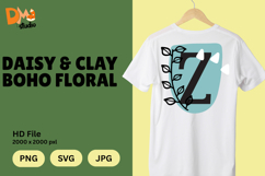 Daisy &amp; Clay Boho Floral Monogram Product Image 1