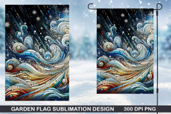 Garden Flag Sublimation| Christmas Garden Flag PNG Design Product Image 1
