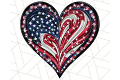 Coquette 4th of July Png, Patriotic Hearts and Bows Clipart Product Image 4