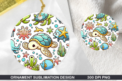 Pattern Stained Glass Ornament PNG ,Digital Download File Product Image 1