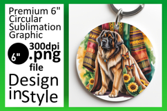 Dynamic Round Design for Keychains , Cute Dog Product Image 1