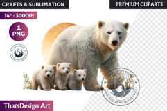 Watercolor Polar Bear Arctic Wildlife animal Illustration Product Image 1