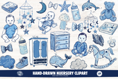 Hand-Drawn Nursery Clipart Product Image 1