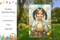 Happy Easter Garden Flag Template, Floral Garden Flag Product Image 1
