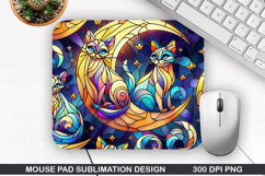Halloween Cat Mouse Pad Sublimation, Halloween Mouse Pad PNG Product Image 1