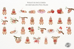 Valentine Sloth Clipart Product Image 3