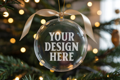 Acrylic Christmas Ornament Mockup , christmas ornament mocku Product Image 1