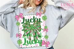 Lucky Shamrock Png, Lucky PNG St Patrick’s Day, Preppy Lucky Product Image 3
