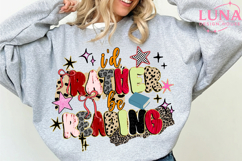 I'd Rather Be Reading Png, Vintage Bookish Collage Shirt Product Image 6