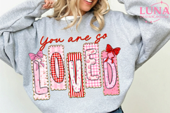 Coquette Bow You Are So Loved PNG, Jesus Valentine Png Product Image 1