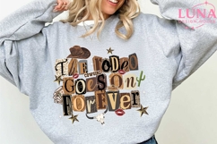 The Rodeo Goes on Forever PNG, Retro Western Checkered PNG Product Image 3