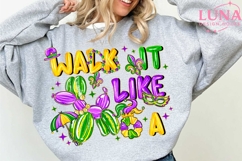 Walk It Like A Mardi Gras Png, Mardi Gras Balloon Dog Png Product Image 4