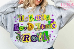 Let The Good Times Roll png, Mardi Gras Bow Fleur De Lis Png Product Image 3