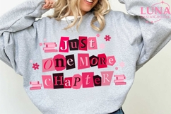 Just One More Chapter Png, Book Lover Png, Book Quote Png Product Image 3