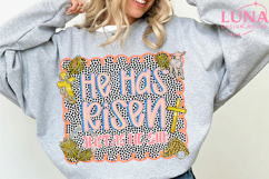 He Has Risen Just As He Said Png, Luke 24:6 Png Retro Easter Product Image 2