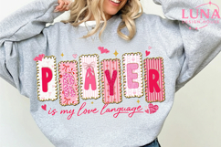 Prayer Is My Love Language PNG, Christian Valentines Png Product Image 4