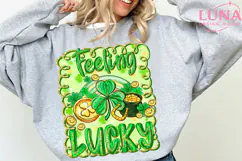 Feeling Lucky Png, St Patrick’s Day Coquette PNG, Lucky Png Product Image 3