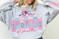 100 Days of School Png, Little miss 100 Days Smarter Product Image 4