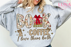 Books and Coffee PNG, Floral Book Lover Design, Flower Book Product Image 3