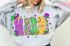 Mardi Gras Carnival PNG, Coquette Bow, Mardi Gras Y’all Png Product Image 3