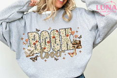 Retro Book Lover Png, Cottagecore Reading Png Vintage FloraL Product Image 5