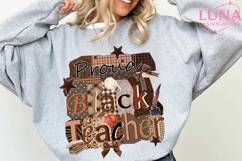 Proud Black Teacher Png, Teacher Black History Png, Black Product Image 3