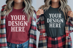 Christmas Bella Canvas 3001 Couple Mockup , BC3001 Couple mo Product Image 1