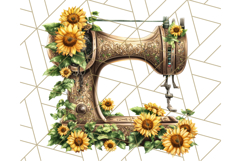 Floral Sewing Clipart PNG Vintage Sewing Elements Needlework Product Image 4