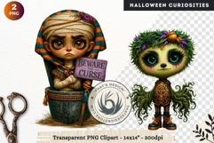 Surreal Halloween Character Cliparts Spooky Curiosities Product Image 1