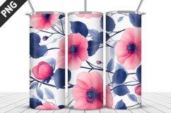 Flowers Tumbler Wrap | Sublimation Design | Tumbler PNG Product Image 1