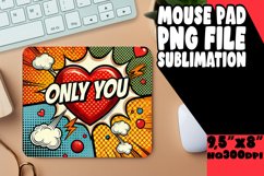 Enchanted Mouse Mat Sublimation Style, 3D Heart Product Image 1